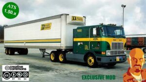 ATS International Truck Mod: Exclusive International 9800 Builders Transport + Trailer 1.50 (Featured)