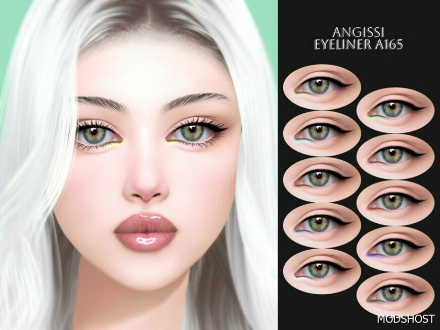 Sims 4 Female Makeup Mod: Eyeliner A165 (Featured)