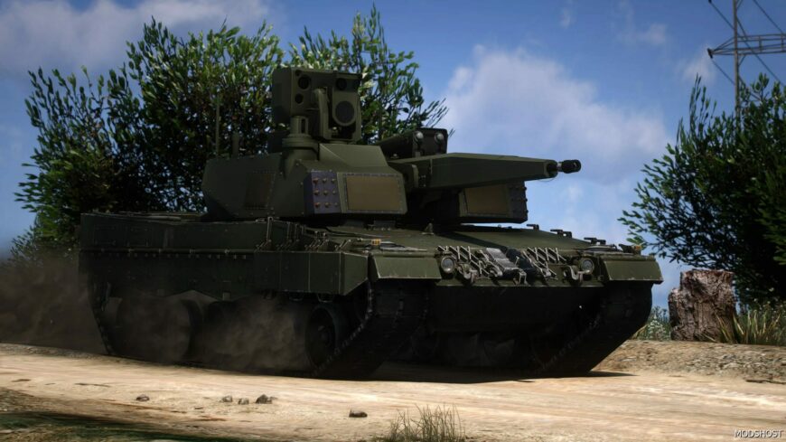 GTA 5 Military Vehicle Mod: Leopard 2 Skyranger Add-On (Featured)