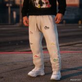 GTA 5 Player Mod: Palace X Evisu Joggers for MP Male (Image #2)