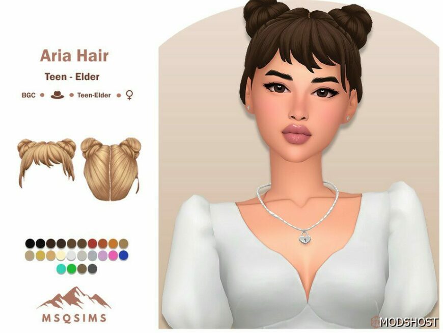 Sims 4 Female Mod: Aria Hair (Featured)