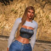 GTA 5 Player Mod: Denim TOP V1.0 Sp/Mp (Featured)