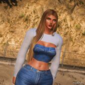 GTA 5 Player Mod: Denim TOP V1.0 Sp/Mp (Image #2)