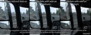 ETS2 Rain Weather Mod: Cold Rain V0.5 + Addons (Nmods Adaptation 1.50) (Image #2)