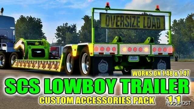 ATS Mod: Lowboy Trailer Accessories Pack 1.50 (Featured)