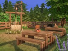 Sims 4 Mod: Einhaus Farmhouse with Attached Stable (NO CC) (Image #4)