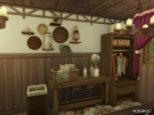 Sims 4 Mod: Einhaus Farmhouse with Attached Stable (NO CC) (Image #11)