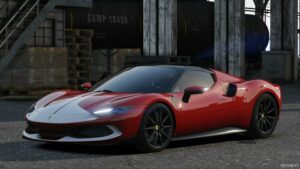 GTA 5 Ferrari Vehicle Mod: 296GTS 2023 Animate Roof I Add-On (Image #5)