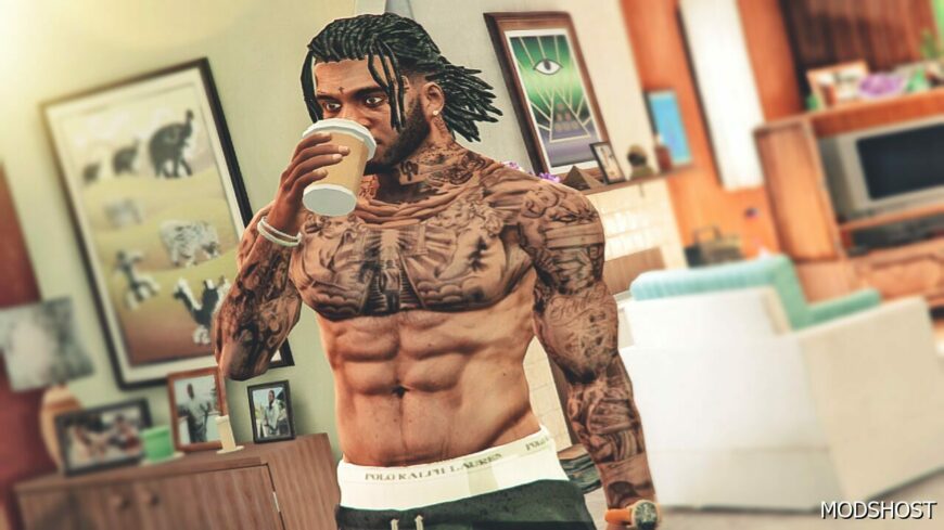 GTA 5 Player Mod: NEW Torso for Franklin V1.1 (Featured)