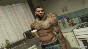 GTA 5 Player Mod: NEW Torso for Franklin V1.1 (Image #2)