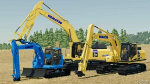 FS22 Komatsu Forklift Mod: Excavators Pack (Featured)