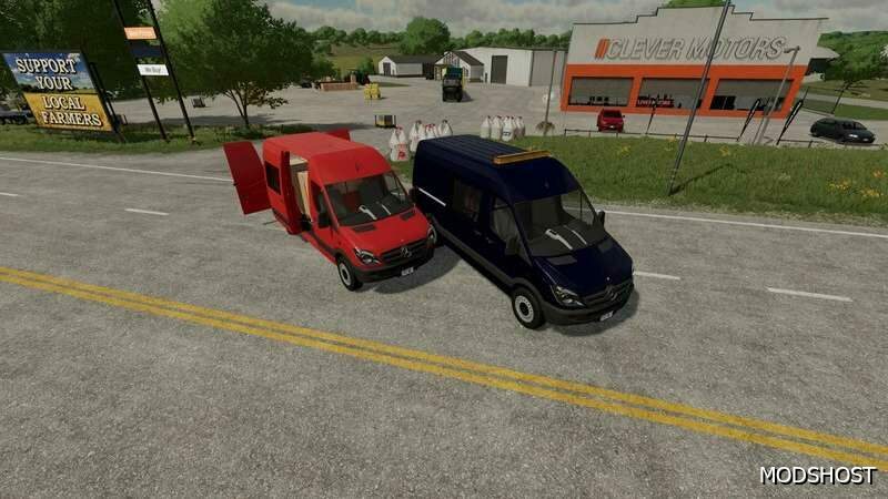 FS22 Mercedes-Benz Vehicle Mod: MB Sprinter 3X Palletautoload V1.3.0.7 (Featured)