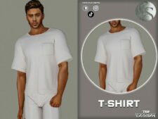 Sims 4 Male Clothes Mod: T-Shirt + Shorts – SET 425 (Image #2)