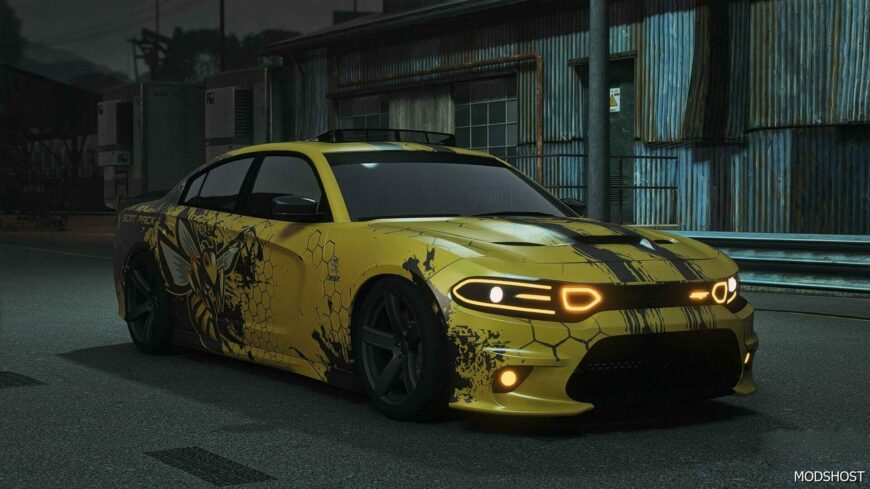 GTA 5 Dodge Vehicle Mod: 2018 Dodge Charger Tech SRT Widebody Honeybee (Featured)