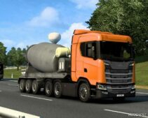 ETS2 Mod: Cement Mixer Trailer Traffic 1.50 (Featured)