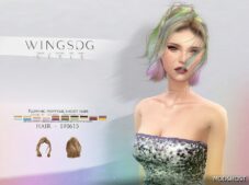 Sims 4 Female Mod: Wings EF0615 Flowing Ponytail Short Hair (Featured)