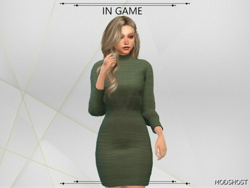 Sims 4 Elder Clothes Mod: Erika Dress (Featured)