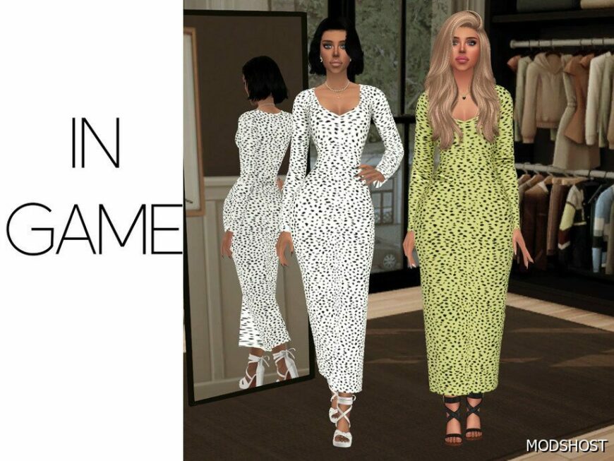 Sims 4 Elder Clothes Mod: Alani – Midi Dress (Featured)