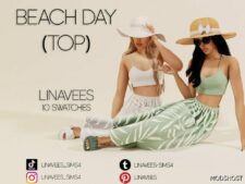 Sims 4 Elder Clothes Mod: Kaylee – Beach DAY SET (Image #2)