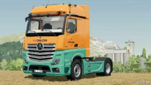 FS22 Mercedes-Benz Truck Mod: 2020 Mercedes Benz Actros MP5 CMA CGM Group (Featured)