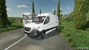 FS22 Mercedes-Benz Vehicle Mod: Mercedes Benz Sprinter III Service 24H (Featured)