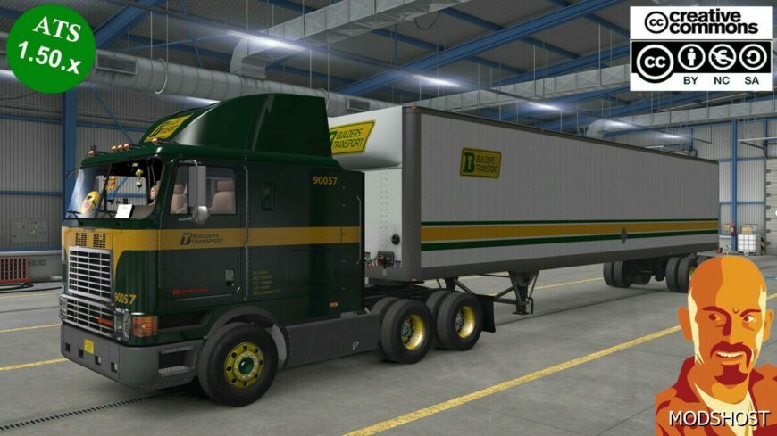 ATS International Truck Mod: 9800 Builders Transport + Trailer 1.50 (Featured)