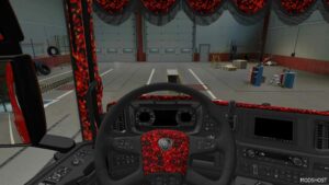 ETS2 Scania Mod: Danish Pluche Steering Wheel for Scania Nextgeneration S&R 1.50 (Featured)