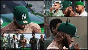 GTA 5 Player Mod: NY Devil CAP Pack for Franklin (Image #5)