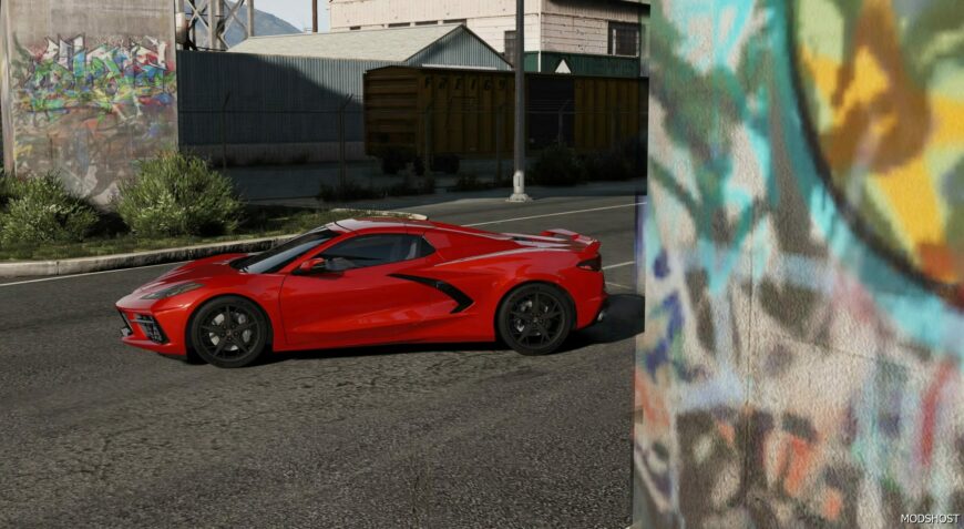 GTA 5 Corvette Vehicle Mod: Chevrolet Corvette Convertible 2020 Animate Roof I Add-On V1.0A (Featured)