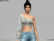 Sims 4 Female Clothes Mod: Nicole TOP (Image #2)