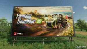 FS22 Placeable Mod: Farming Simulator 25 Billboard (Featured)