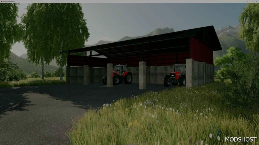 FS22 Placeable Mod: Scandinavian Open Shed (Featured)