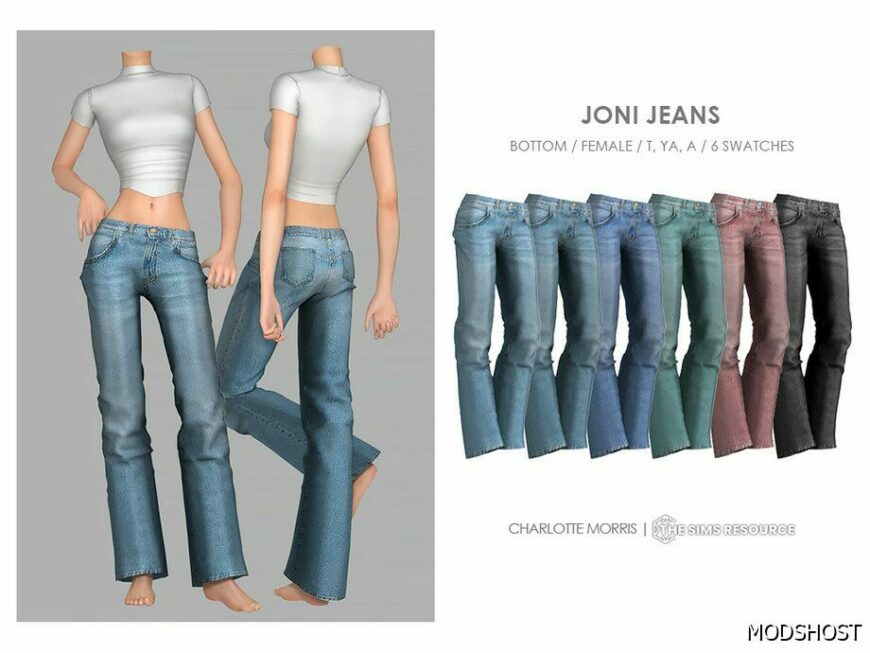 Sims 4 Female Clothes Mod: Joni Jeans (Featured)