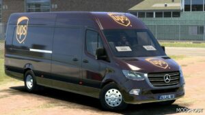 ATS Mercedes-Benz Mod: Skin UPS Mercedes-Benz Sprinter Trzpro by Rodonitcho Mods 1.50 (Featured)