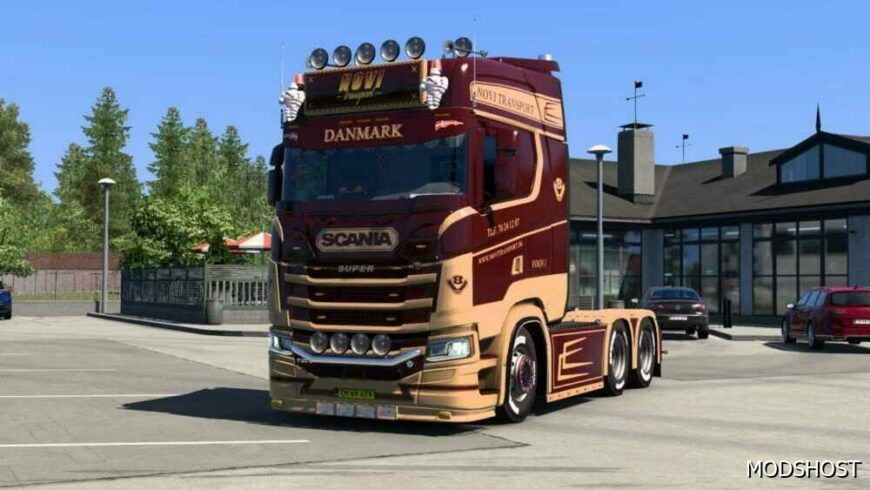 ETS2 Scania Skin Mod: Nextgen R & S Bordeaux Red & Beige 1.50 (Featured)