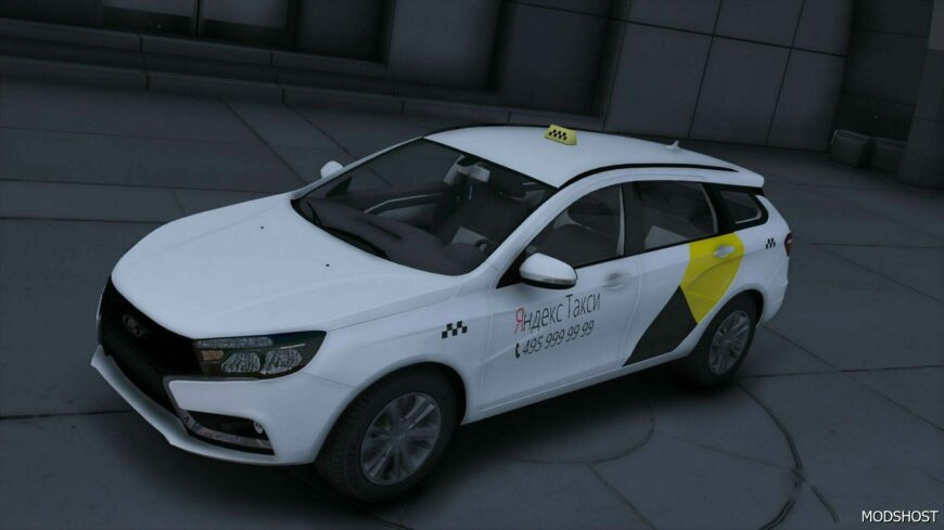 GTA 5 Vehicle Mod: Lada Vesta Taxi (Featured)