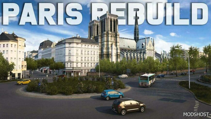 ETS2 ProMods Map Mod: Paris Rebuild for Promods 2.70 1.50 (Featured)