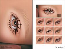 Sims 4 Female Makeup Mod: 2D Eyelashes N118 (Featured)