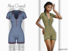 Sims 4 Elder Clothes Mod: Alice Overall – ACN 454 (Image #2)