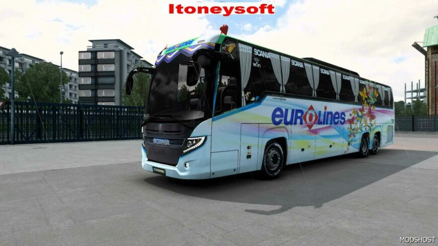 ETS2 Scania Mod: Touring Euro Line Professional Bus 1.50 (Featured)