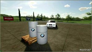 FS22 Mod: Decorative Barrel (OIL) V1.2 (Featured)