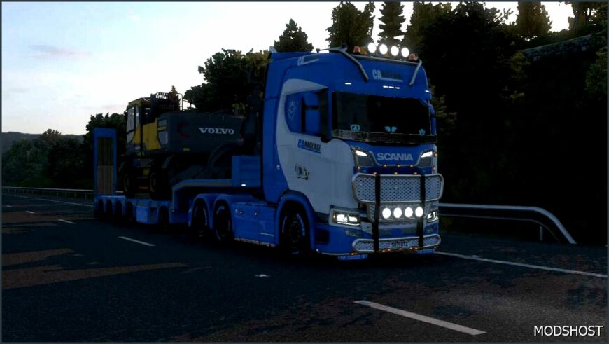 ETS2 Scania Mod: CA Haulage Scania Skin 1.50 (Featured)