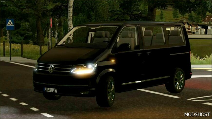 FS22 Volkswagen Car Mod: T6 Multivan 2016 V1.2 (Featured)