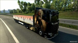 ETS2 Scania Skin Mod: Steampunk Girl for Scania Nextgen S 1.50 (Image #3)