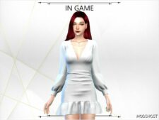 Sims 4 Elder Clothes Mod: Deborah Dress (Featured)