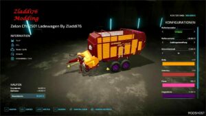 FS22 Trailer Mod: Zelon CFS 2501 Loading Wagon (Image #2)