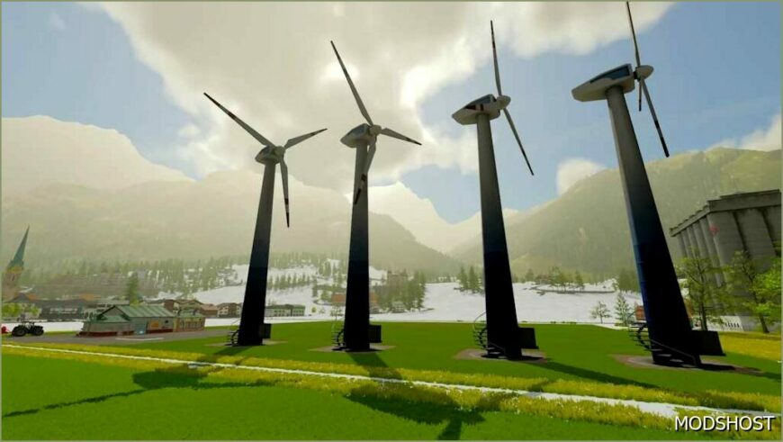 FS22 Placeable Mod: Large Wind Turbine (Featured)