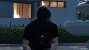 GTA 5 Player Mod: Rick Owens X Champion Pentagram T-Shirt | MP Male (Image #4)