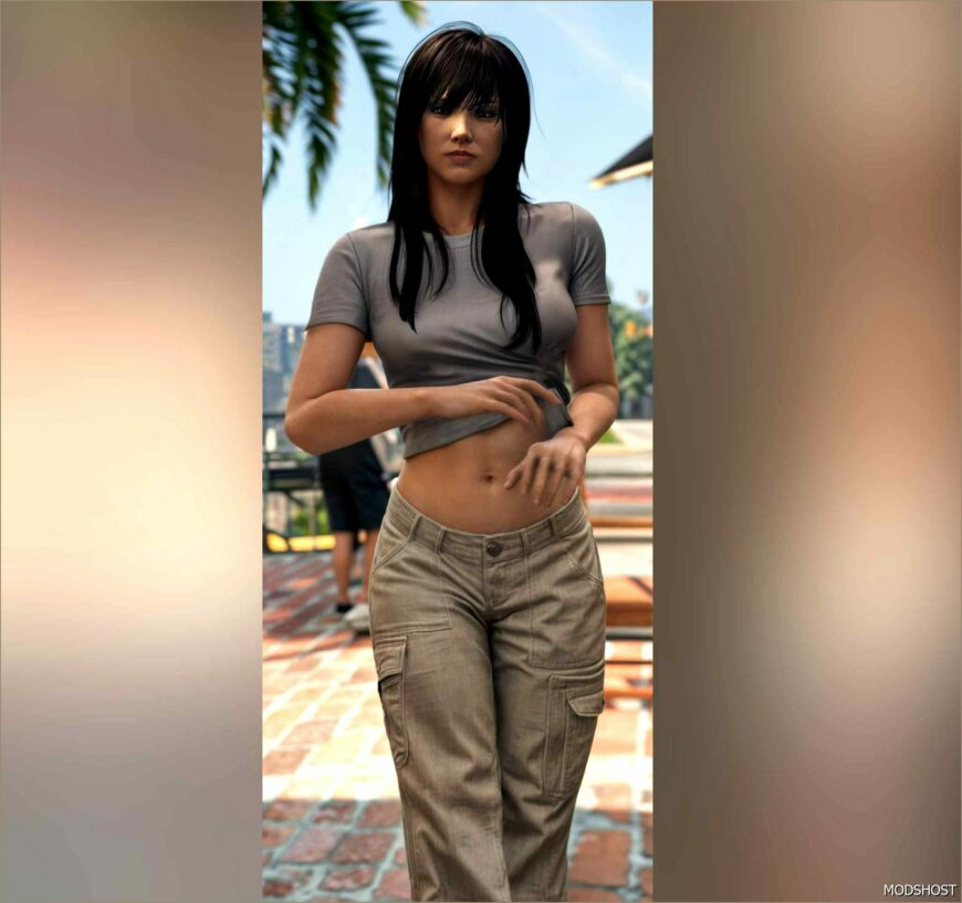 GTA 5 Player Mod: Silk TOP for MP Female (Featured)