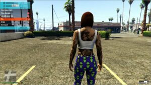 GTA 5 Tattoo Player Mod: Flowers Body Tattoo for MP Female (Image #4)